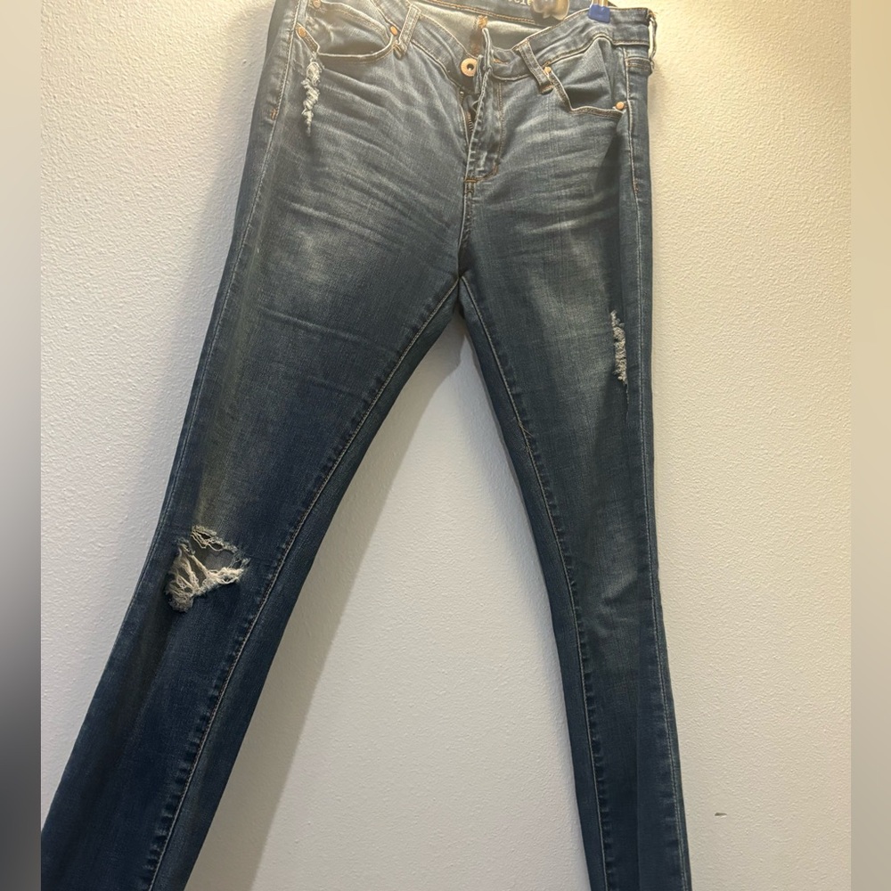 Articles Of Society Distressed Skinny Jeans in Blue